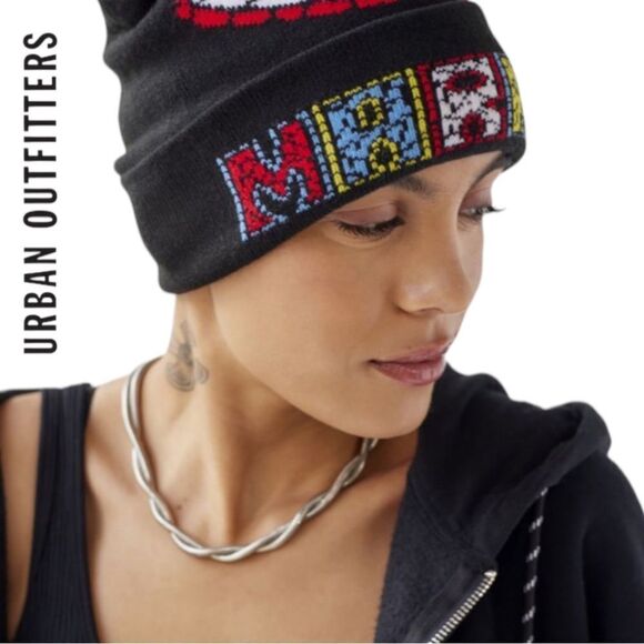 Market UO Urban Outfitters Exclusive Mosaic Hat Beanie NEW - Picture 2 of 3